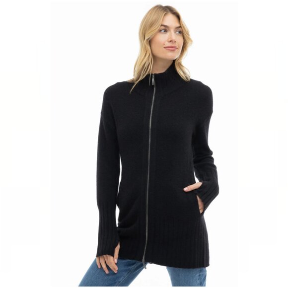 Pura Cashmere Zip Up Cardigan - Picture 10 of 11